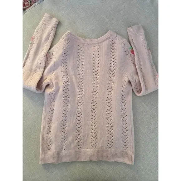 Mini Boden Pink Strawberry Cardigan Sweater - Picture 8 of 8